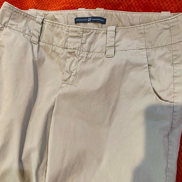 Y2K FLARE Wide Leg GAP Vintage womens Khaki Pants Size 6 Long 2005 Beige - Picture 5 of 7